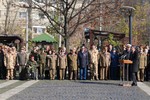 Aspecte de la ceremonia militara și religioasa organizata la Monumentul Eroilor cazuti in Teatrele de Operatii si pe teritoriul Romaniei