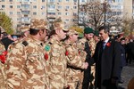 Aspecte de la ceremonia militara și religioasa organizata la Monumentul Eroilor cazuti in Teatrele de Operatii si pe teritoriul Romaniei