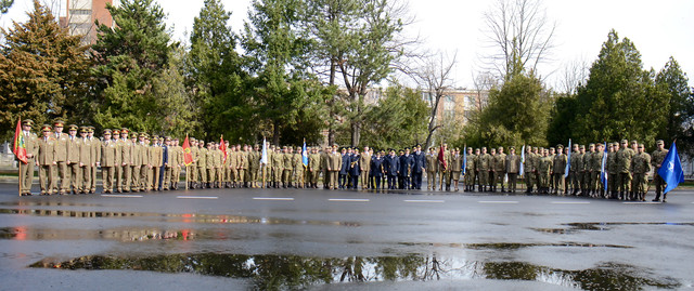 Ziua NATO sarbatorita la sediul Brigazii Multinationale Sud-Est 
Foto: M.Ap.N.