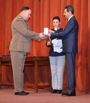 Acordarea de ordine, medalii nationale si distinctii militare cu prilejul Zilei Statului Major General Foto. MApN Valentin Ciobarca