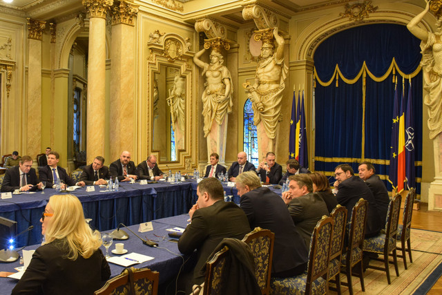 Conducerea M.Ap.N. impreuna cu membri ai Comisiilor pentru aparare, ordine publica și siguranța naționala din Senat și Camera Deputaților