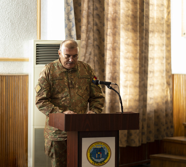 Gl.mr. Becheru subliniind dezvoltarea exercitiului multinational de-a lungul timpului. Foto: Laurentiu Turoi 