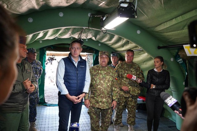 Informare cu privire la capacitatea spitalului de campanie al M.Ap.N. (Modulul ROL 2 extins) Foto: Laurențiu Turoi