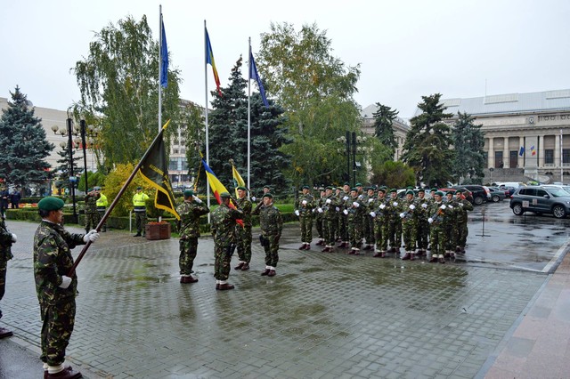 Aspecte din cadrul marsului vanatorilor de munte