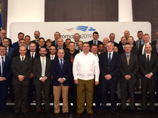 Fotografie de grup cu participanții la Reuniunea informală a EUMCWGs Foto:Sergiu Iosub