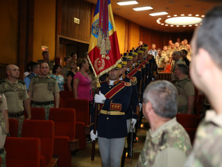 Ceremonia de înaintare în grad a unor cadre militare din Statul Major al Apărării, Comandamentul Forțelor Întrunite și Centrul Național Militar de Comandă (Nucleu) <br/> Foto: 