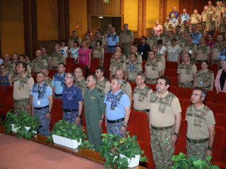 Ceremonia de înaintare în grad a unor cadre militare din Statul Major al Apărării, Comandamentul Forțelor Întrunite și Centrul Național Militar de Comandă (Nucleu) <br/> Foto: 