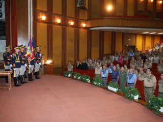 Ceremonia de înaintare în grad a unor cadre militare din Statul Major al Apărării, Comandamentul Forțelor Întrunite și Centrul Național Militar de Comandă (Nucleu) <br/> Foto: 