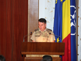 Ceremonia de înaintare în grad a unor cadre militare din Statul Major al Apărării, Comandamentul Forțelor Întrunite și Centrul Național Militar de Comandă (Nucleu) <br/> Foto: 