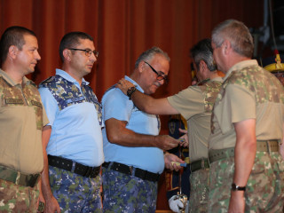 Ceremonia de înaintare în grad a unor cadre militare din Statul Major al Apărării, Comandamentul Forțelor Întrunite și Centrul Național Militar de Comandă (Nucleu) <br/> Foto: 