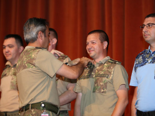 Ceremonia de înaintare în grad a unor cadre militare din Statul Major al Apărării, Comandamentul Forțelor Întrunite și Centrul Național Militar de Comandă (Nucleu)