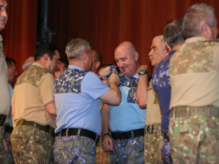 Ceremonia de înaintare în grad a unor cadre militare din Statul Major al Apărării, Comandamentul Forțelor Întrunite și Centrul Național Militar de Comandă (Nucleu) <br/> Foto: 