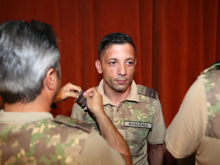 Ceremonia de înaintare în grad a unor cadre militare din Statul Major al Apărării, Comandamentul Forțelor Întrunite și Centrul Național Militar de Comandă (Nucleu) <br/> Foto: 