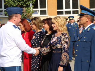 Ceremonia de deschidere a anului de învățământ 2019-2020 la școala Militară de Maiștri Militari și Subofițeri a Forțelor Aeriene „Traian Vuia”. Foto: