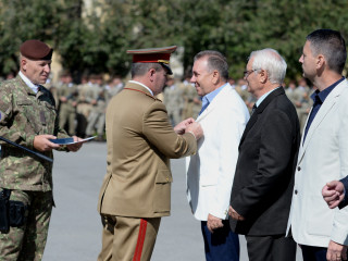 Participarea locțiitorului șefului Statului Major al Apărării la ceremonia militară prilejuită de aniversarea a 25 de ani de la înființarea Batalionului 26 Infanterie “Neagoe Basarab” Foto: