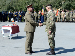 Participarea locțiitorului șefului Statului Major al Apărării la ceremonia militară prilejuită de aniversarea a 25 de ani de la înființarea Batalionului 26 Infanterie “Neagoe Basarab” Foto: