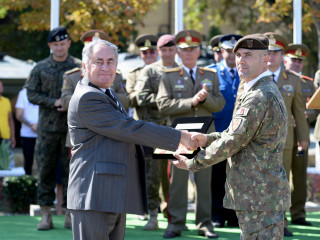 Participarea locțiitorului șefului Statului Major al Apărării la ceremonia militară prilejuită de aniversarea a 25 de ani de la înființarea Batalionului 26 Infanterie “Neagoe Basarab” Foto: