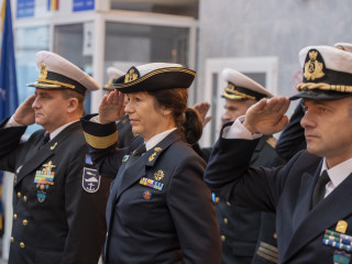 șeful Statului Major al Apărării la ceremonialul organizat cu ocazia preluării comenzii SNMCMG2 Foto: