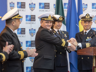 șeful Statului Major al Apărării la ceremonialul organizat cu ocazia preluării comenzii SNMCMG2 Foto: