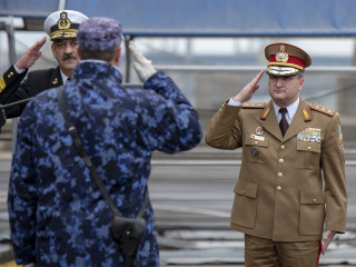 șeful Statului Major al Apărării la ceremonialul organizat cu ocazia preluării comenzii SNMCMG2 Foto: