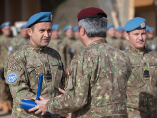 Vizită de lucru a comandantului CFI în Baza Camp Castor din Mali Foto:Bogdan Aaron Pantilimon