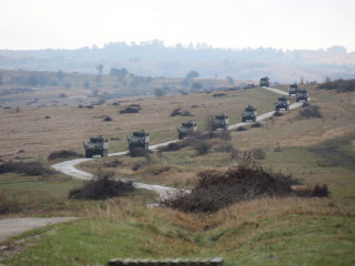 Verificarea funcțională a sistemului de armament al transportoarelor blindate pentru trupe PIRANHA V   Foto: