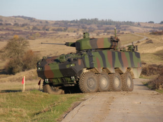 Verificarea funcțională a sistemului de armament al transportoarelor blindate pentru trupe PIRANHA V   Foto: