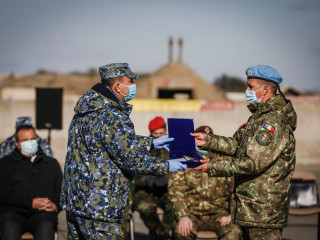 Ceremonia de încheiere a misiunii Forțelor Aeriene Române in Mali Foto:Bogdan Pantilimon