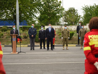 Aspecte de la întâmpinarea detașamentului, la Albița <br/> Foto: Turoi Laurențiu