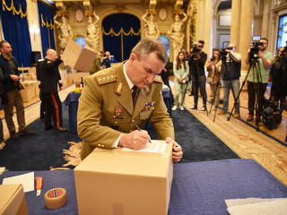 Cadouri pentru veteranii de război  Foto:Alexandru Badea