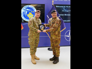 Vizita conducerii MApN în baza NATO KFOR din Pristina, Kosovo Foto:Laurențiu Turoi