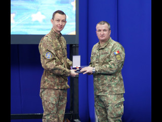 Vizita conducerii MApN în baza NATO KFOR din Pristina, Kosovo Foto:Laurențiu Turoi