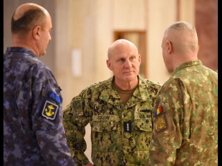 Întâlnirea conducerii MApN cu comandantul Marinei Militare a SUA Foto:Alexandru Badea