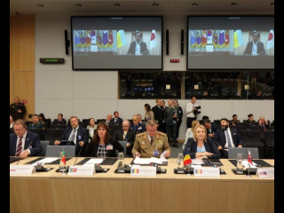 Participarea secretarului de stat Simona Cojocaru și a șefului Satului Major al Apărării, generalul Daniel Petrescu, la reuniunea Grupului de Contact pentru Ucraina Foto:MApN