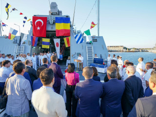 Corveta cu pavilion turcesc „Kinaliada”, în portul Constanța Foto:Laurențiu Turoi 