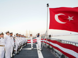 Corveta cu pavilion turcesc „Kinaliada”, în portul Constanța Foto:Laurențiu Turoi 