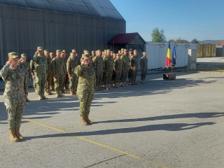 Ceremonie de rotație a Plutonului Manevră ALTHEA în teatrul de operații Bosnia și Herțegovina Foto:Comandamentul Forțelor Întrunite