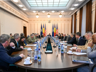 Cursanți ai Universității Naționale de Apărare a SUA, la Statul Major al Apărării  Foto:Alexandru Badea