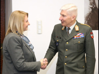 Întrevederea conducerii MApN cu președintele Comitetului Militar al UE Foto:Valentin Ciobîrcă