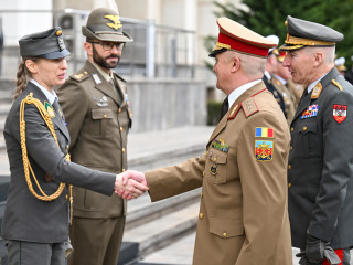 Întrevederea conducerii MApN cu președintele Comitetului Militar al UE Foto:Alexandru Badea
