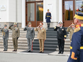Întrevederea conducerii MApN cu președintele Comitetului Militar al UE Foto:Alexandru Badea