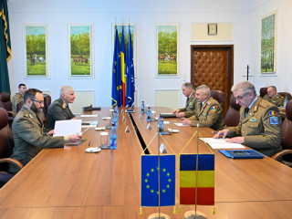 Întrevederea conducerii MApN cu președintele Comitetului Militar al UE Foto:Alexandru Badea