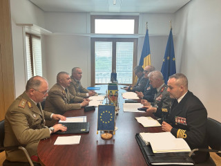 Întrevedere bilaterală în marja reuniunii Comitetului Militar al UE Foto:Constantin Panait