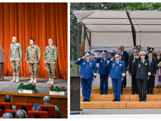 Noi titulari numiți în funcțiile de șef al Statului Major al Forțelor Aeriene, director al Statului Major al Apărării și șef al Secției Asistență Religioasă Foto:Alexandru Badea