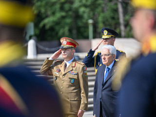 Președintele Republicii Italiene, la Mormântul Ostașului Necunoscut Foto:Alexandru Badea