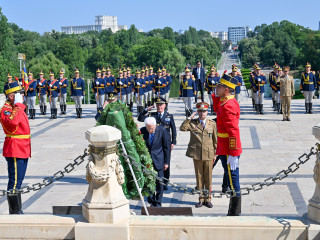 Președintele Republicii Italiene, la Mormântul Ostașului Necunoscut Foto:Alexandru Badea