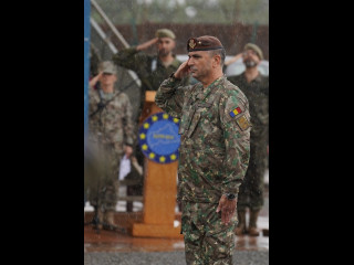 Ceremonia de predare a comenzii Misiunii Uniunii Europene de Instruire a Forțelor Armate din Republica Centrafricană Foto:MApN
