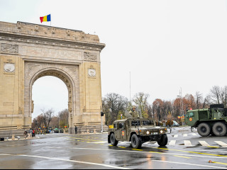 Antrenament general pentru Ziua Națională la Arcul de Triumf Foto:Alexandru Badea