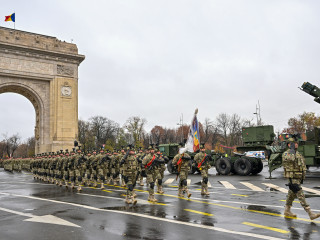 Antrenament general pentru Ziua Națională la Arcul de Triumf Foto:Alexandru Badea
