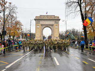 Antrenament general pentru Ziua Națională la Arcul de Triumf Foto:Alexandru Badea